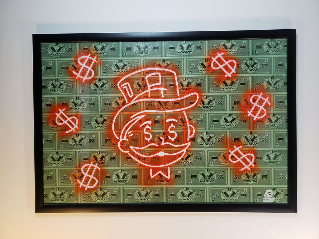 Cuadro Money Moves - Neón Monopoly