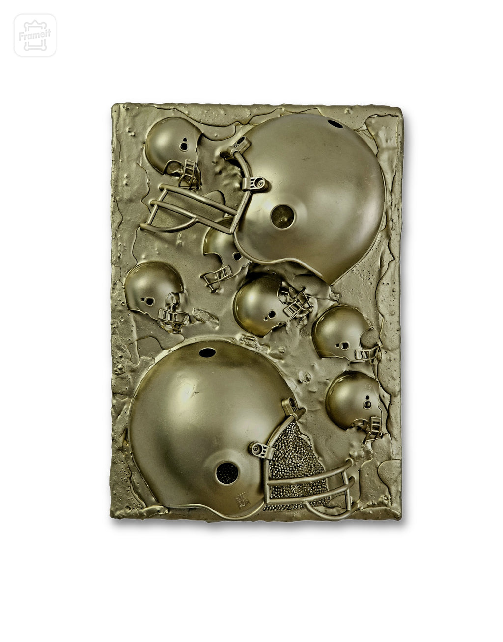 Cuadro Helmets Relief - Arte Deportivo 3D